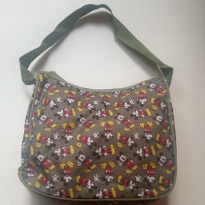 Disney Mickey Mouse Purse Olive Green 9 x 10 